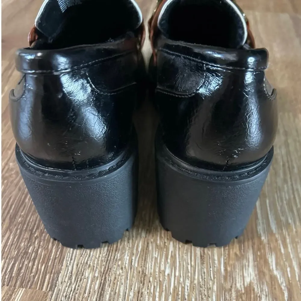 SM New York Chunky Lug Sole Loafers Platform Horsebit Colorblock Y2K 8.5